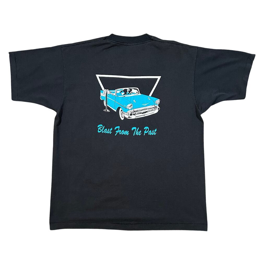 Vintage 90s Blast From The Past T-Shirt Men’s XL Retro Car Black Tee USA Made
